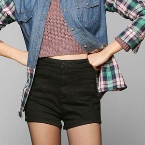 Urban Outfitters Black High Rise Short